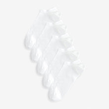 Load image into Gallery viewer, White Active Low Rise Trainers Socks 5 Pack