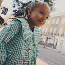 Load image into Gallery viewer, Green Gingham Check 100% Cotton Blouse (3-12yrs)