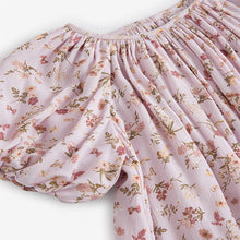 Load image into Gallery viewer, Lilac Purple Floral Puff Sleeve Summer Dress (3-12yrs)