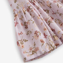 Load image into Gallery viewer, Lilac Purple Floral Puff Sleeve Summer Dress (3-12yrs)