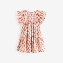 Load image into Gallery viewer, Pink Printed Ruffle Summer Dress (3-12yrs)