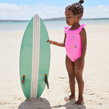 Load image into Gallery viewer, Pink Gingham Frill Shoulder Swimsuit (6mths-6yrs)