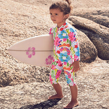 Load image into Gallery viewer, Rainbow Doodle Long Leg Sunsafe Swimsuit (6mths-6yrs)