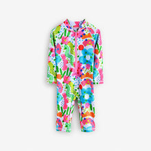 Load image into Gallery viewer, Rainbow Doodle Long Leg Sunsafe Swimsuit (6mths-6yrs)