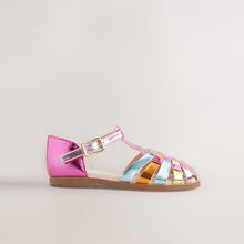 Load image into Gallery viewer, Rainbow Metallic Standard Fit (F) Fisherman Occasion Sandals