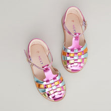 Load image into Gallery viewer, Rainbow Metallic Standard Fit (F) Fisherman Occasion Sandals