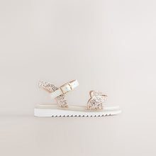 Load image into Gallery viewer, Ivory Glitter Occasion Sandals