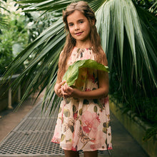 Load image into Gallery viewer, Cream Floral Kew Collection Chiffon Dress (3-12yrs)