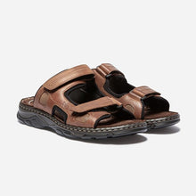 Load image into Gallery viewer, Mules Man Scratch Top Brown Leather