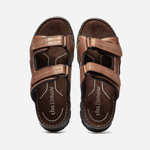 Load image into Gallery viewer, Mules Man Scratch Top Brown Leather