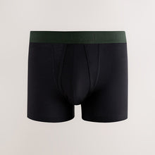Load image into Gallery viewer, Black Orange/Green Waistband 5 Pack A-Front Cotton Rich Boxers