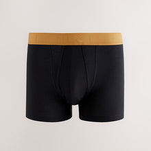 Load image into Gallery viewer, Black Orange/Green Waistband 5 Pack A-Front Cotton Rich Boxers