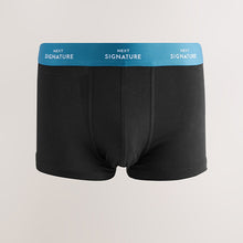 Load image into Gallery viewer, Black Blue Waistbands Motionflex Signature Hipster Boxers