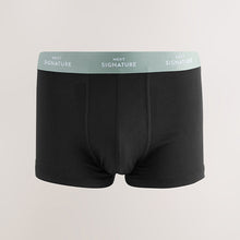 Load image into Gallery viewer, Black Blue Waistbands Motionflex Signature Hipster Boxers