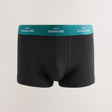 Load image into Gallery viewer, Black Blue Waistbands Motionflex Signature Hipster Boxers