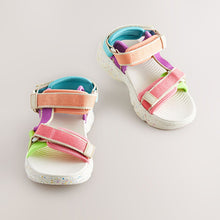 Load image into Gallery viewer, Bright Chunky Touch and Close Fastening Trekker Sandals