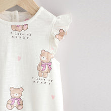 Load image into Gallery viewer, White I Love My Mummy Baby Bloomer Romper