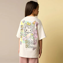 Load image into Gallery viewer, White Hello Kitty Oversized T-Shirt (3-12yrs)
