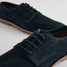 Load image into Gallery viewer, Navy Blue Suede Desert Shoes