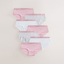 Load image into Gallery viewer, Pink/Grey Hipsters 7 Pack (3-12yrs)