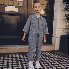Load image into Gallery viewer, Blue Stripe Boilersuit (3-12yrs)