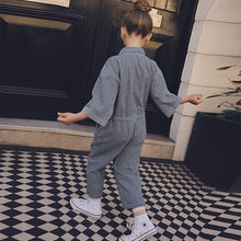 Load image into Gallery viewer, Blue Stripe Boilersuit (3-12yrs)
