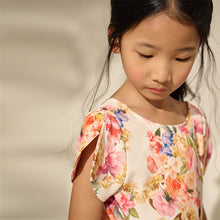Load image into Gallery viewer, Cream Floral Printed Jumpsuit (3-12yrs)