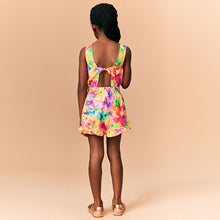 Load image into Gallery viewer, Multi Tie-dye Bow Detail Playsuit (3-12yrs)