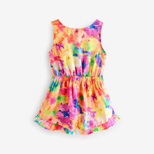 Load image into Gallery viewer, Multi Tie-dye Bow Detail Playsuit (3-12yrs)
