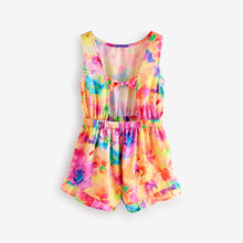 Load image into Gallery viewer, Multi Tie-dye Bow Detail Playsuit (3-12yrs)