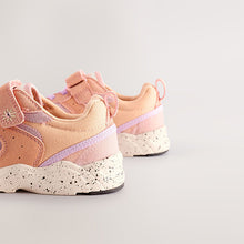 Load image into Gallery viewer, Multi Orange Standard Fit (F) Elastic Lace Touch Fasten Trainers