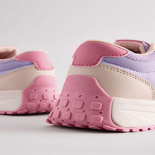 Load image into Gallery viewer, Pink Colourblock Lace-Up Chunky Trainers