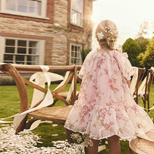 Load image into Gallery viewer, Pink 3D Floral Organza Party Dress (3-12yrs)