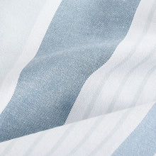 Load image into Gallery viewer, Light Blue/Denim Blue Short Sleeve With Button Down Collar Stripe Easy Iron Oxford Shirt