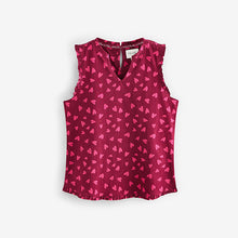 Load image into Gallery viewer, Berry Heart 100% Cotton Frill Vest Short Set Pyjamas