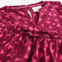 Load image into Gallery viewer, Berry Heart 100% Cotton Frill Vest Short Set Pyjamas