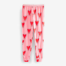 Load image into Gallery viewer, Pink Heart 100% Cotton Long Sleeve Pyjamas