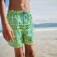 Load image into Gallery viewer, Yellow Printed Swim Shorts (3-12yrs)