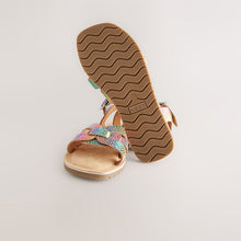 Load image into Gallery viewer, Rainbow Standard Fit (F) Leather Woven Sandals