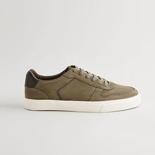 Load image into Gallery viewer, Khaki Green Lace-Up Low Trainers