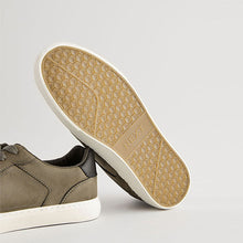 Load image into Gallery viewer, Khaki Green Lace-Up Low Trainers