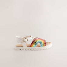 Load image into Gallery viewer, Rainbow Metallic T-Bar Sandals