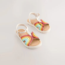 Load image into Gallery viewer, Rainbow Metallic T-Bar Sandals