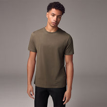 Load image into Gallery viewer, Neutral Brown Regular Fit Essential Crew Neck Cotton T-Shirt