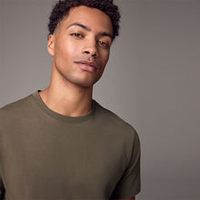 Load image into Gallery viewer, Neutral Brown Regular Fit Essential Crew Neck Cotton T-Shirt