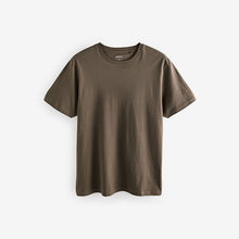 Load image into Gallery viewer, Neutral Brown Regular Fit Essential Crew Neck Cotton T-Shirt