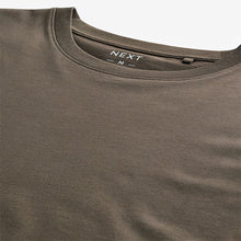 Load image into Gallery viewer, Neutral Brown Regular Fit Essential Crew Neck Cotton T-Shirt