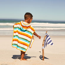 Load image into Gallery viewer, Multi 100% Cotton Towelling Poncho (9mths-6yrs)