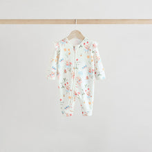 Load image into Gallery viewer, Pink 3 Pack Two Way Zip Baby Sleepsuits (0mths-18mth)