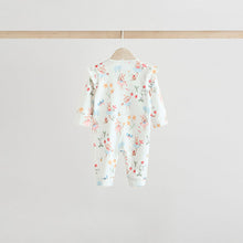 Load image into Gallery viewer, Pink 3 Pack Two Way Zip Baby Sleepsuits (0mths-18mth)